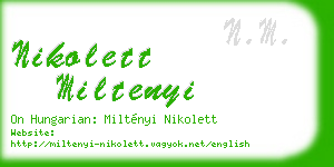 nikolett miltenyi business card